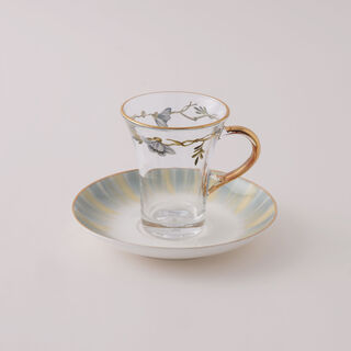 دلتي طقم شاي وقهوة عربية 18 قطعة من الاكريليك