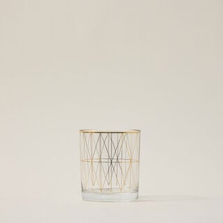 LA MESA 4 PCS GLASS TUMBLERS GOLD DECAL