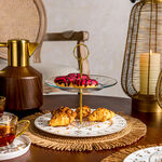 2 TIER GLASS SERVING STAND image number 0