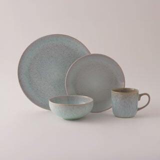 La Mesa Stoneware Dinner Set 16Pcs, Blue