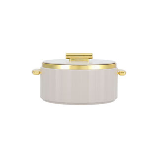La Mesa Food Warmer 2L Matt Beige Body + Matt Gold