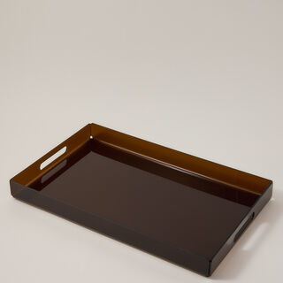 Dallaty Acrylic Serving Tray In Brown