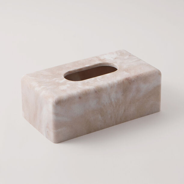 هومز غطاء علبة مناديل مجموعة دانز 25.8*14.4*9.7سم، بيج image number 0