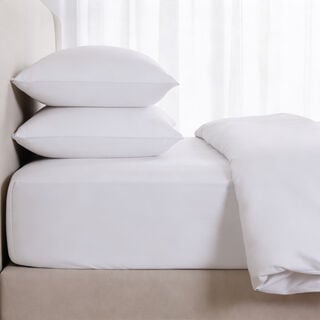 Boutique Blanche Fitted Sheet 100% Cotton King 200TC Percale White 180*200Cm