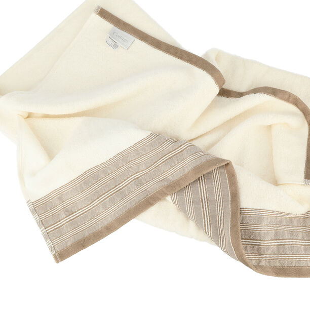 Striped Border Terry ShowerTowel 70*140 Cm image number 1