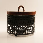 La Mesa Stainless Steel Food Warmer 5L With Wooden Lid, Black image number 1