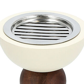 Oud Burner Wood And Marble Dia 11* Ht: 17 Cm