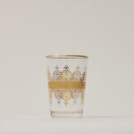 6 Oz Moroccan Tea Glass Real Gold H8.2Xt5.8Xb4.3Cm Design 1 image number 2