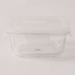  البرتو حافظة طعام زجاج مربعة 300 مل مع غطاء بفتحة تهوية image number 1