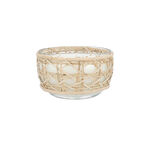 Glass Jar Candle With Rattan Oud Gold Fragrance 12*7 cm image number 1