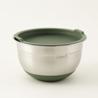 Alberto Stainless Steel Bowl With Silicone Lid, Green, 18 Cm