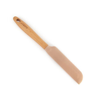 Alberto Silicone Scraper With Wooden Handle Pink Color