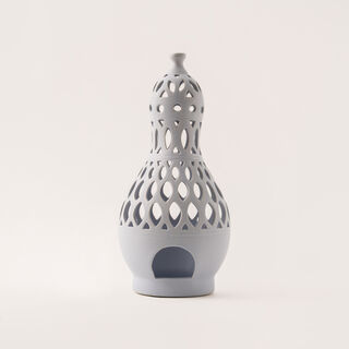Homez Light blue ceramic candle holder 15.4*15.4*33 cm