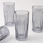 La Mesa Glass Hi Ball Set 4Pcs 400Ml, Grey image number 0