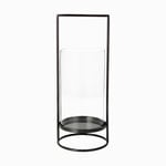 Stainless Steel Lantern With Clear Glass Gun Metal Finish image number 0
