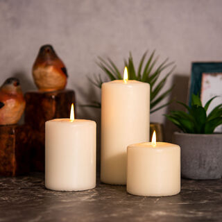 Pillar Candle Basic Ivory
