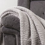 Textured embossed sherpa fur throw 130*170cm image number 1