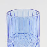 هومز فازة زجاج كحلي بنقشة ماسية 14*14*27.6 سم image number 2