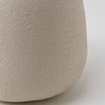 Homez Clay Stone Vase 18*18*20Cm, Offwhite image number 3