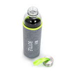 Alberto Glass Bottle With Neoprene Cover Grey And Fushia Color V:600Ml image number 2