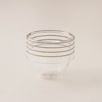 Dallaty Glass Coffee Cups Set 6Pcs, Silver image number 1