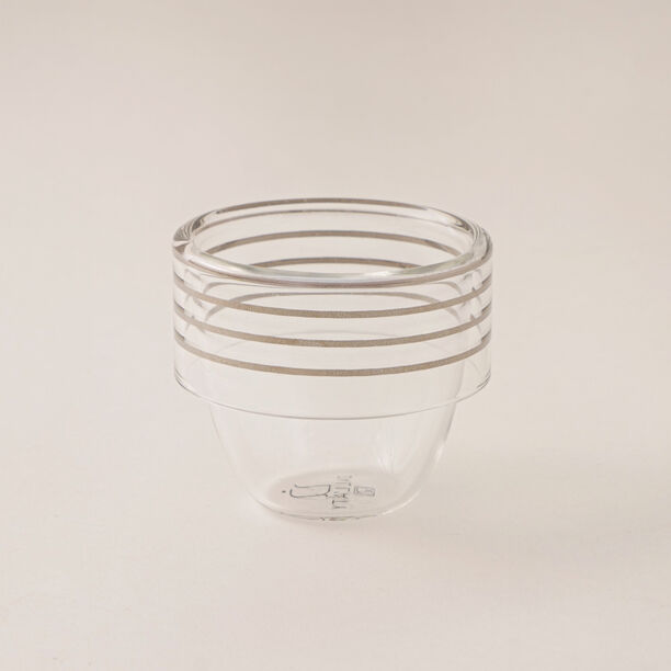 Dallaty Glass Coffee Cups Set 6Pcs, Silver image number 1
