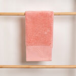 100% cotton, embroidered hand towel, peach 30*50 cm image number 3