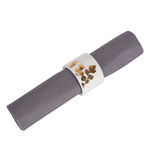 La Mesa Gold Leaf Napkin Ring 4 Pieces Set image number 3
