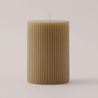 Homez Soya Wax Candle, Beige 7*7*10Cm