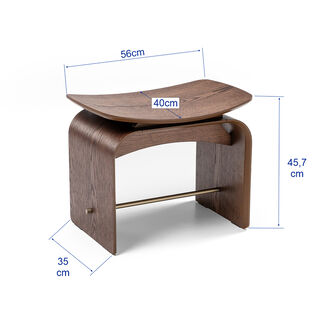 Homez argos bench, walnut 56*45*40 cm
