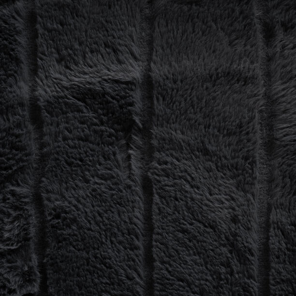 Cottage carved faux fur super king comforter set 250*260cm, black image number 4
