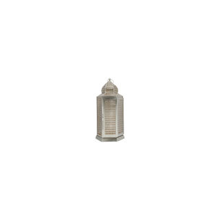 Metal Lantern Gold Silver 18x18x25 cm