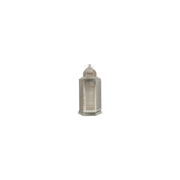 Metal Lantern Gold Silver 18x18x25 cm image number 0