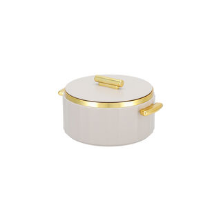 La Mesa Food Warmer 2L Matt Beige Body + Matt Gold
