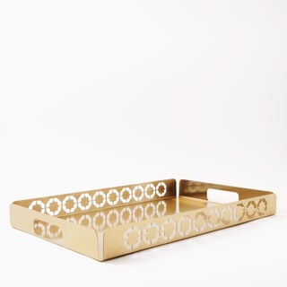 Dallaty steel serving tray 50*31*4.5cm, gold