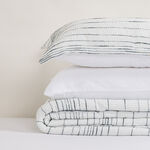 كوتاج طقم لحاف 6 قطع سوبر كينج مخطط أبيض، 260*250سم image number 4