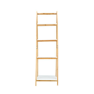 4 Tiers Bamboo Mdf Folding Rack White 