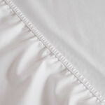 Kate 300 thread count cotton bed sheet, twin size 120*200cm white image number 1