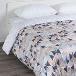 Cottage multicolor Ikkat print comforter queen size image number 0