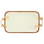La Mesa Rectangle Serving Dish With Handle Large Out Enamel Gold 41X26Cm image number 2