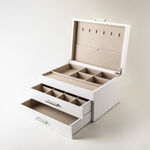 Homez 3 layer wooden jewelry box 36.5*27.5*19.5cm, white image number 4