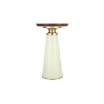 Drinktable Glass Base White Gold Brass Top 30 *51 cm image number 1