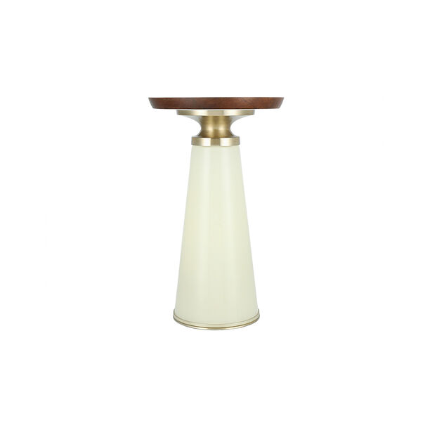 Drinktable Glass Base White Gold Brass Top 30 *51 cm image number 1