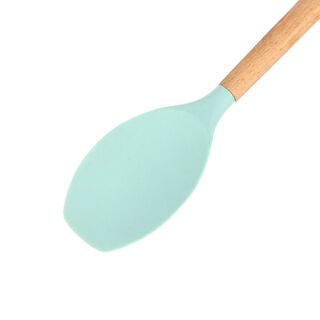 Alberto Silicone Spatula With Wooden Handle Blue 