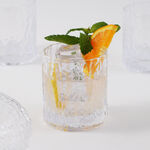 La Mesa 4 Pcs Embossed Tumbler Glass Set, Clear 8*8*8.6 Cm image number 0