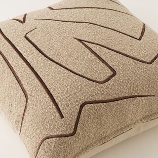 Homez Beige Abstract Line Cushion Cover, 45*45Cm