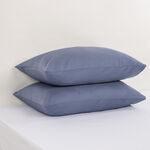 Boutique Blanche Pillow Cover Set 100% Cotton 300Tc Sateen Standard Light Blue 75*50 Cm image number 0