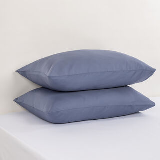 Boutique Blanche Pillow Cover Set 100% Cotton 300Tc Sateen Standard Light Blue 75*50 Cm