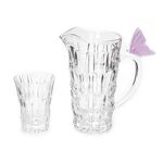 La Mesa 7 Pieces Pink Butterfly Jug Set  image number 1