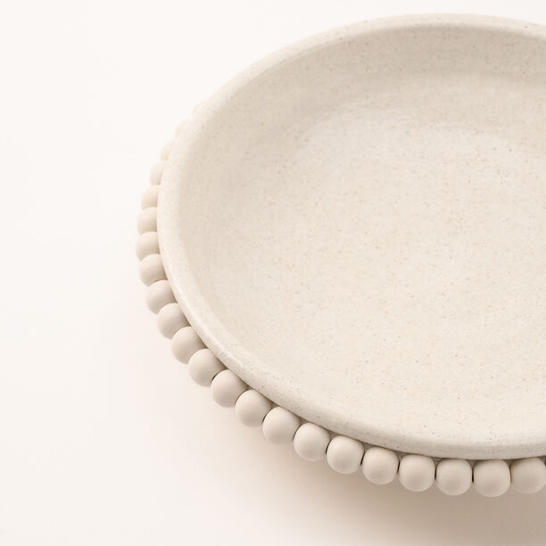 Selah beige stoneware plate 34*34*7 cm image number 2